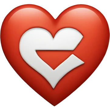 E letter in Heart shape emoji