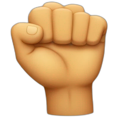 This emoji 😬 with two fists on each size of the emoji face  emoji