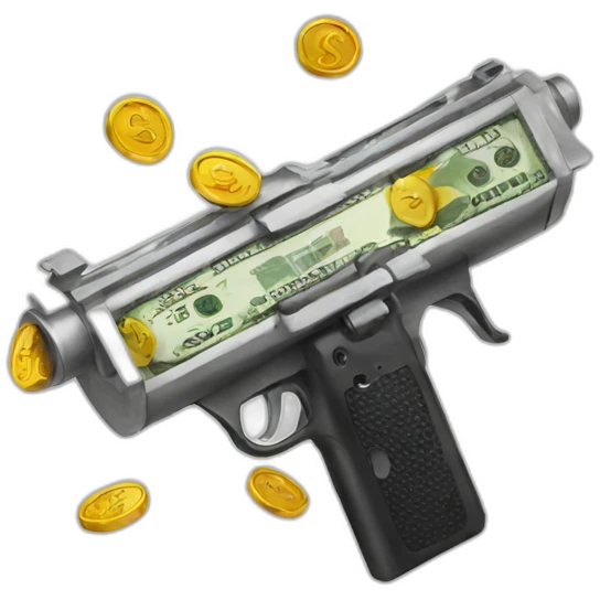Money gun emoji
