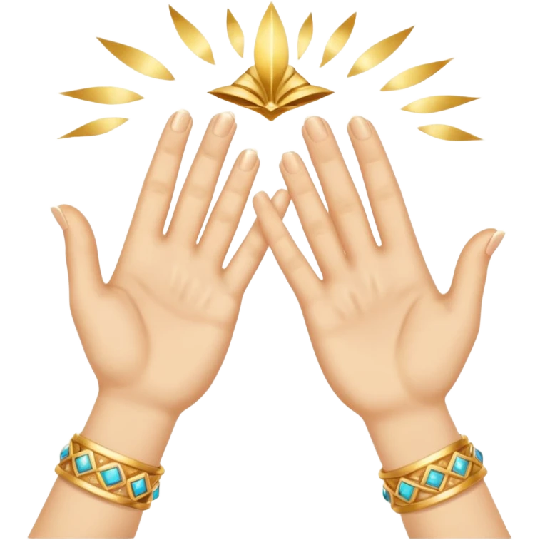 сгенерируй аплодирующие руки с золотыми кольцами emoji