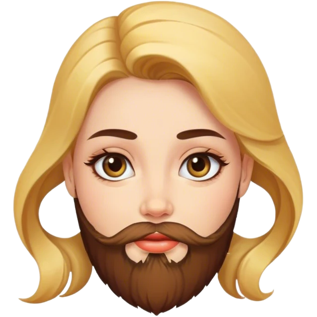 Frau mit Bart  emoji