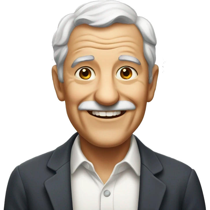 smiling old man portrait emoji