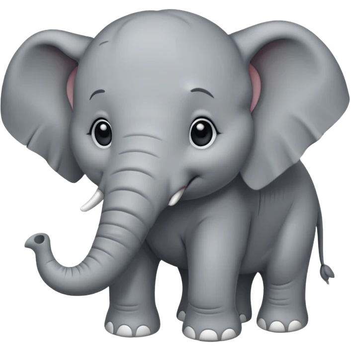 cute elephant with trunk emoji