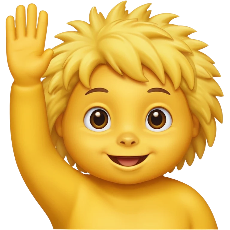 pollito humano saludando emoji