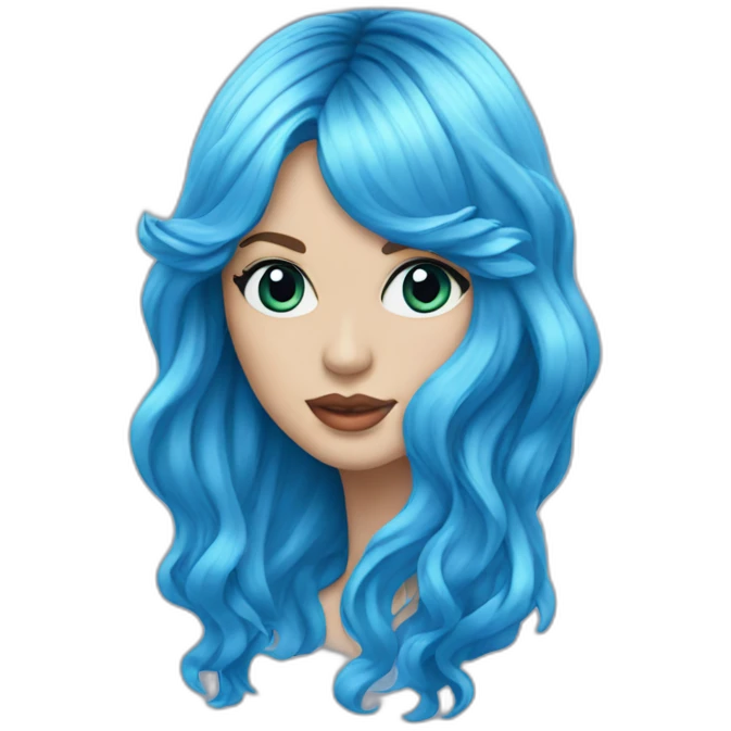 blue hair taylor swift emoji