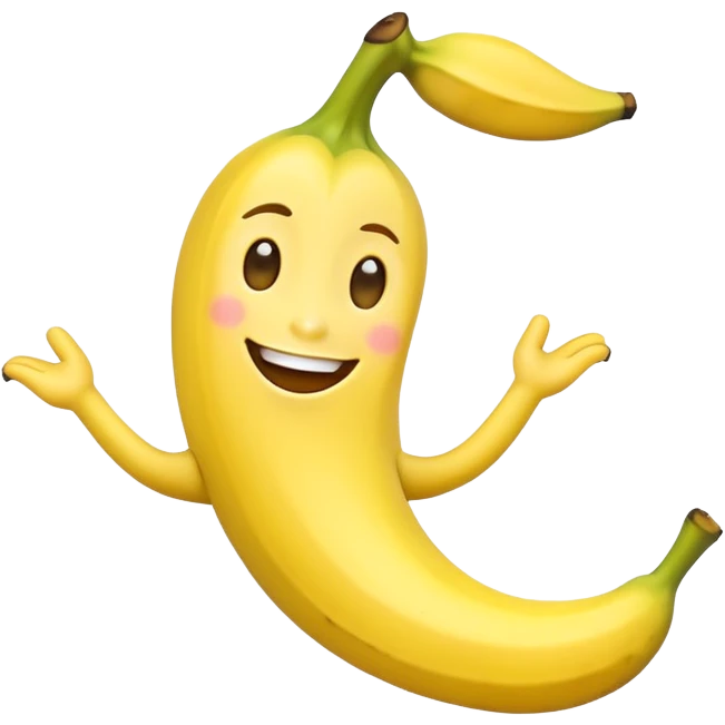 Dancing Banana smiling  emoji