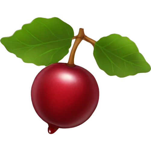 cranberries with leaves emoji