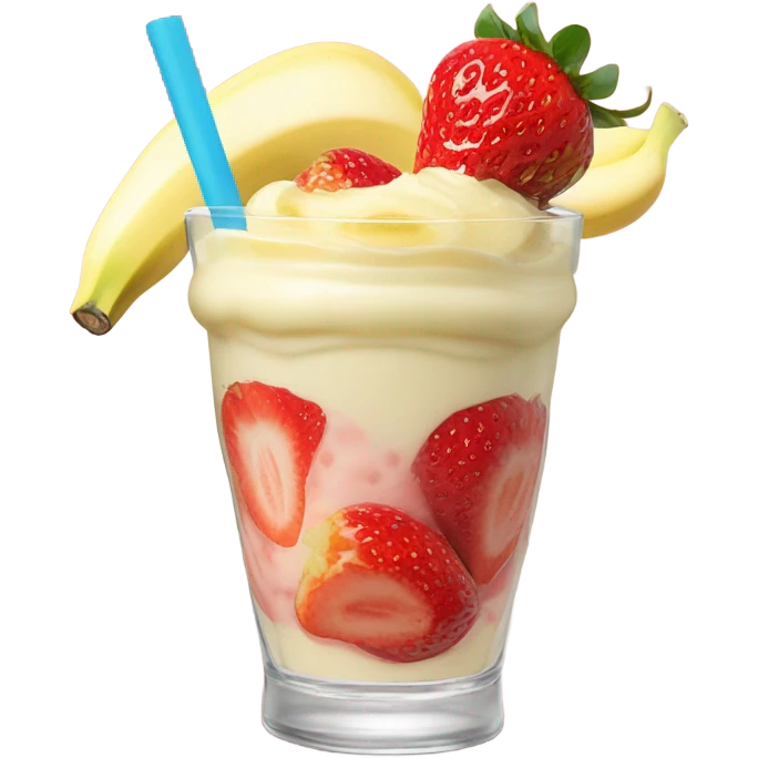 Strawberry banana smoothie ￼ emoji