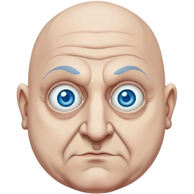 uncle fester with blue eyes  emoji