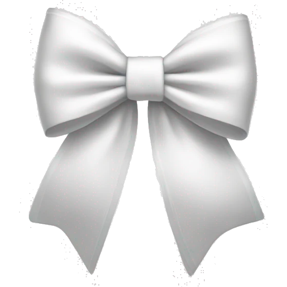 A white bow emoji
