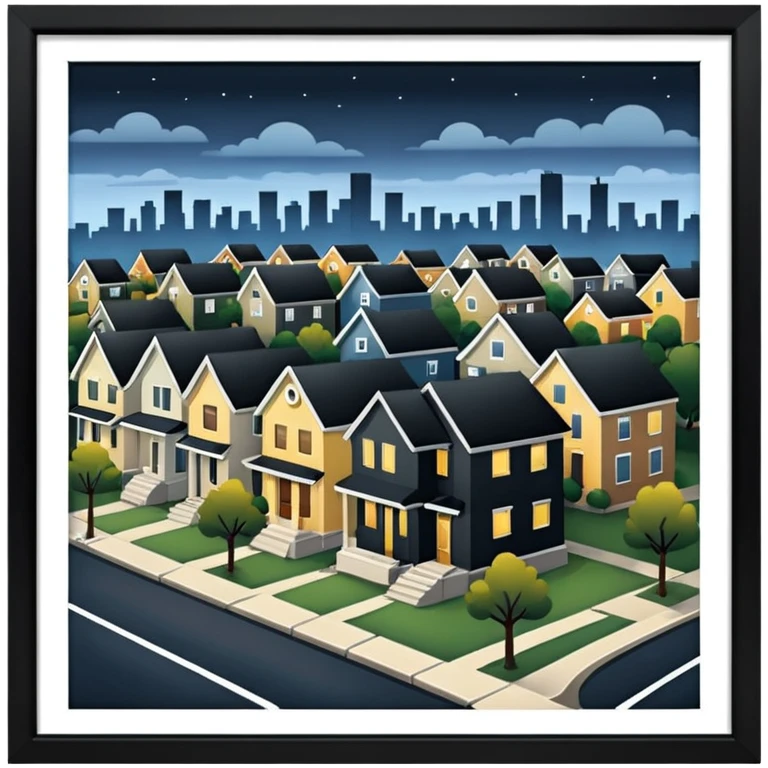 Neighborhood but dark emoji