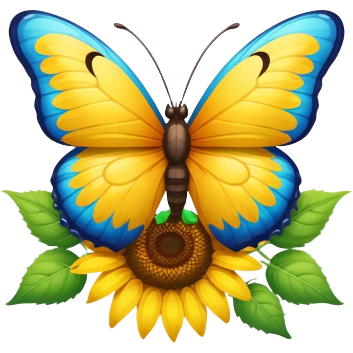 farfalla che ascolta la musica su un girasole  emoji