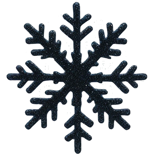 black snowflake with glitter emoji