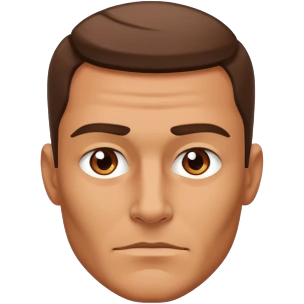 Make an emoji with a big jaw line and a alpha masculine look emoji