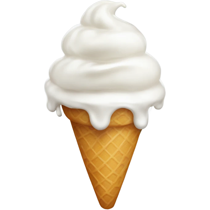 ice cream melting white emoji