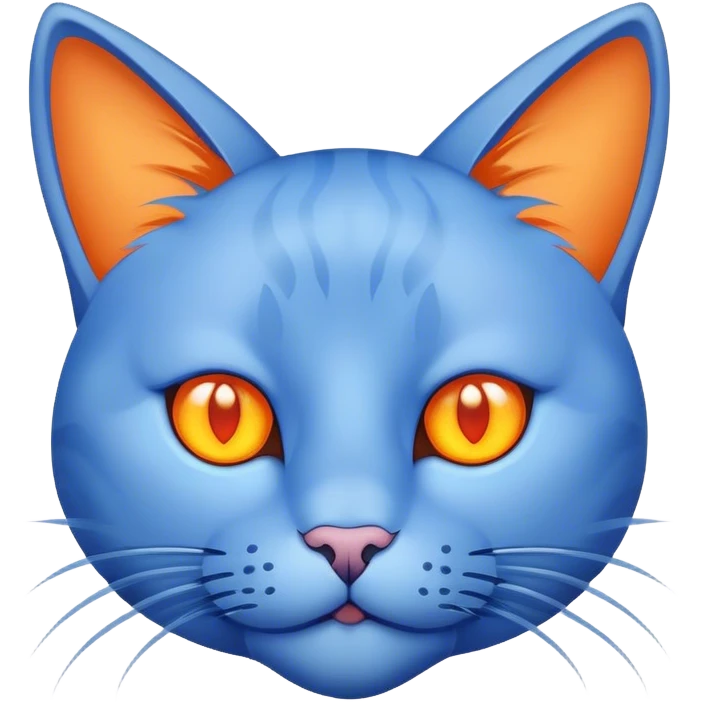 Blue cat emoji