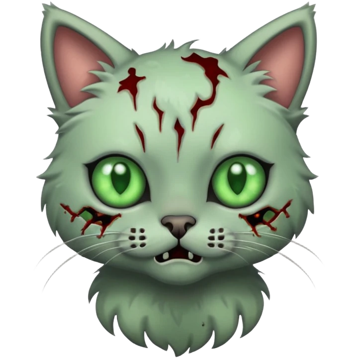 cute zombie cat emoji