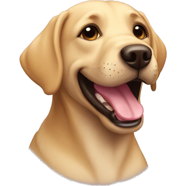perro labrador sonriendo emoji