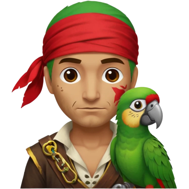 pirate and parrot emoji