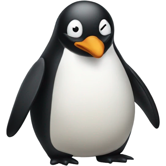 penguin pooping emoji