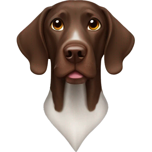 All Brown German shorthaired pointer dog emoji