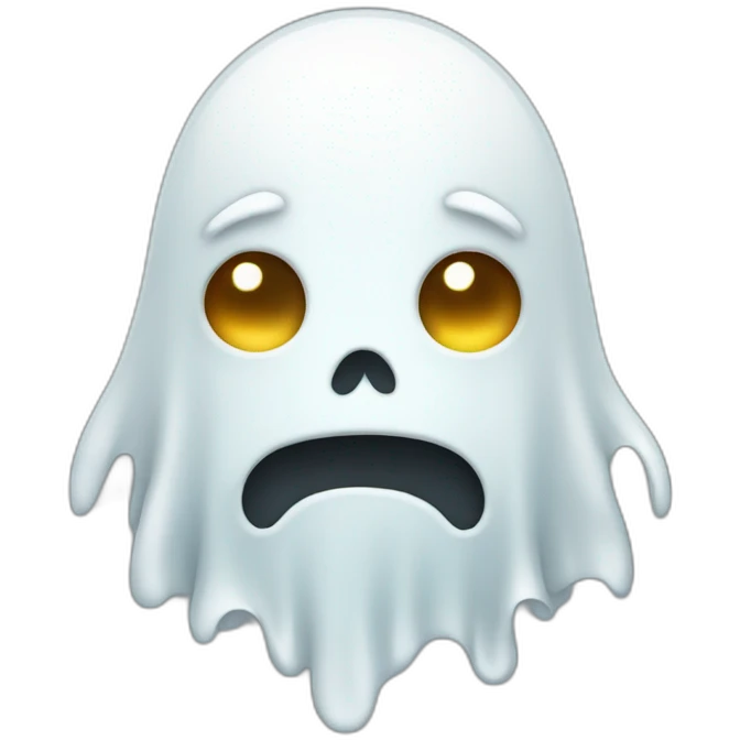 A cute ghost with a beard emoji