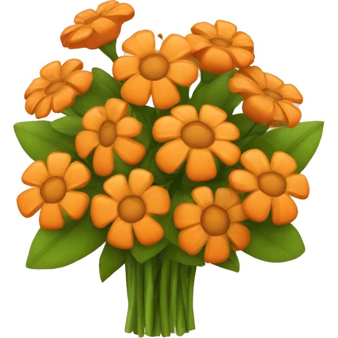 Orange flowers bouquet  emoji