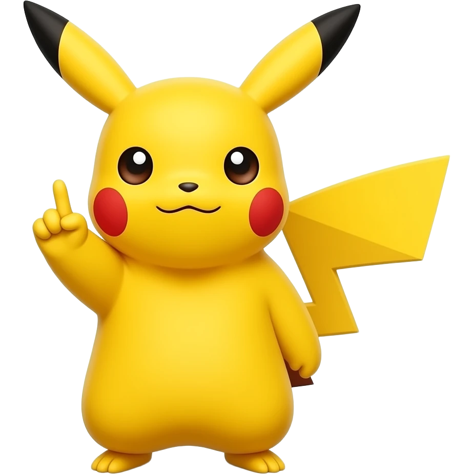 Pikachu qui fait un doigt d'honneur emoji