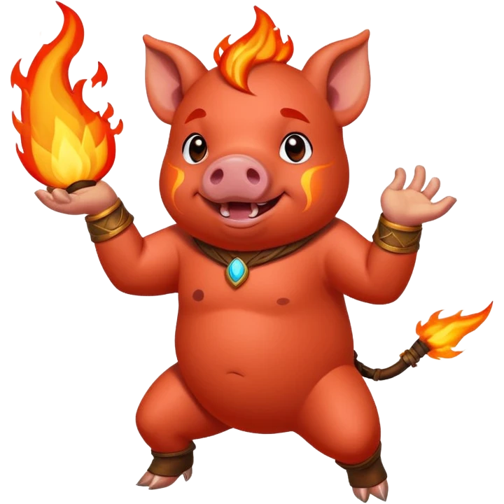 fire bender pig emoji