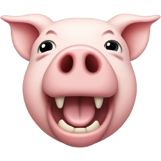 pig head open mouth emoji