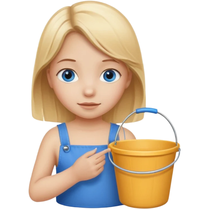 kid girl with sand bucket emoji