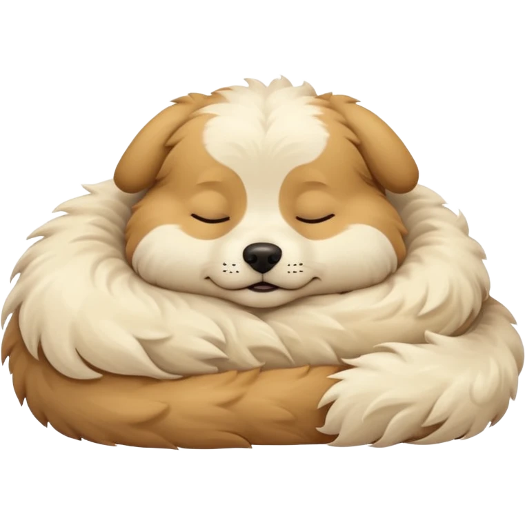 Fuffly doggy is sleepinh emoji