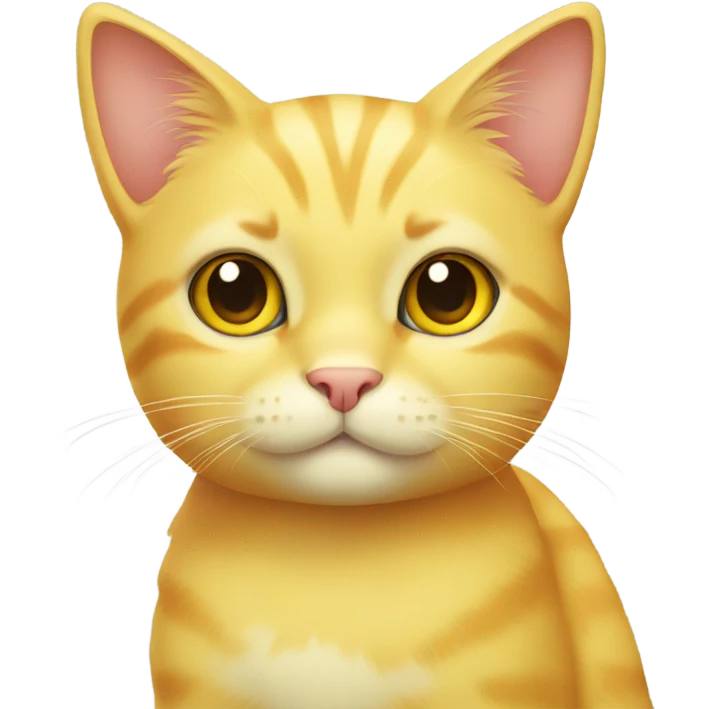Cute yellow cat emoji