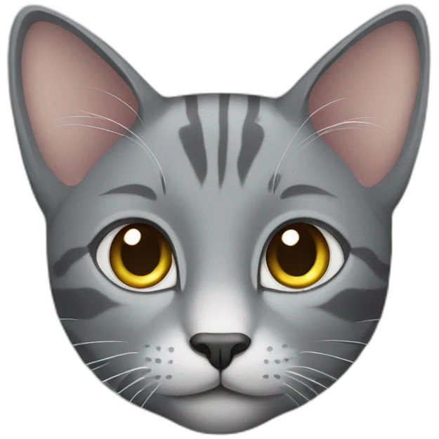 Grey cat emoji