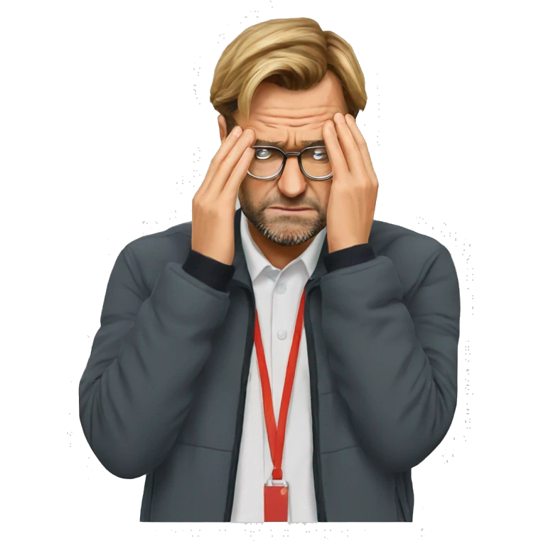 Jurgen Klopp facepalm emoji emoji