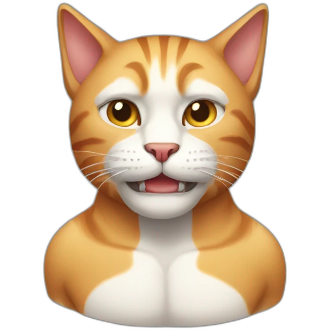 Muscular cat emoji