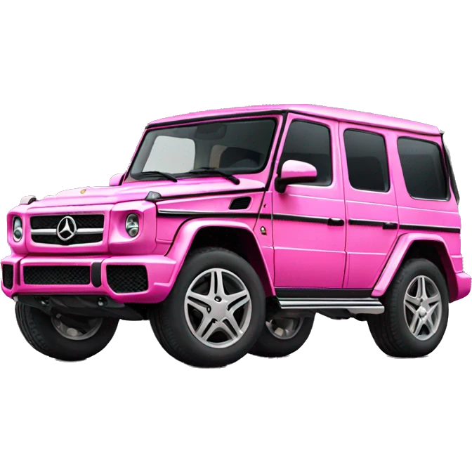 pink g wagon car emoji