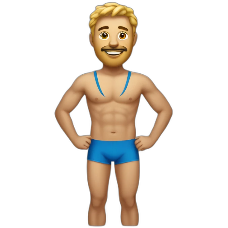 Une homme énervé en maillot de bain emoji