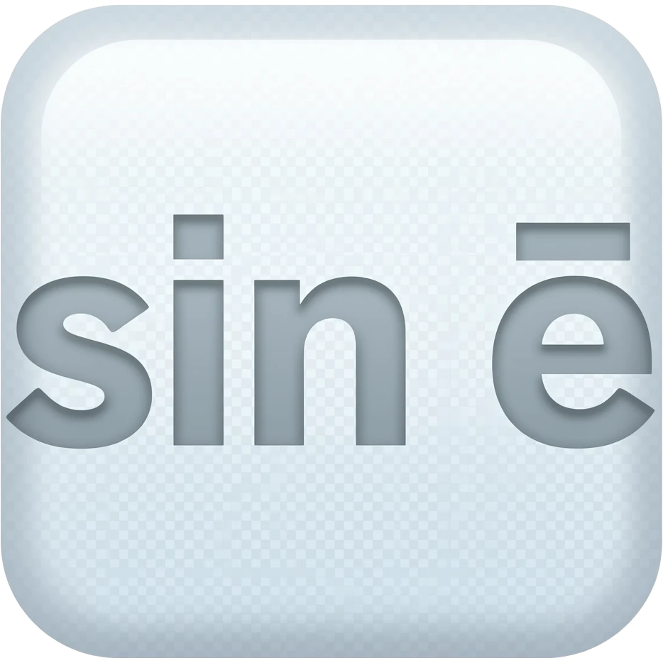 the text 'sin é'. transparent. emoji
