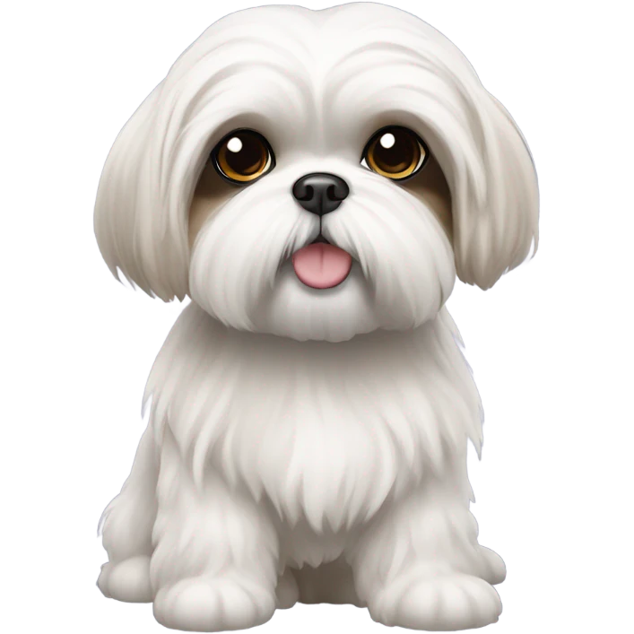White female shih tzu emoji