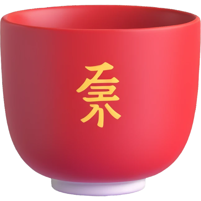 traditional Chinese tea cup with no handle, small porcelain cup emoji