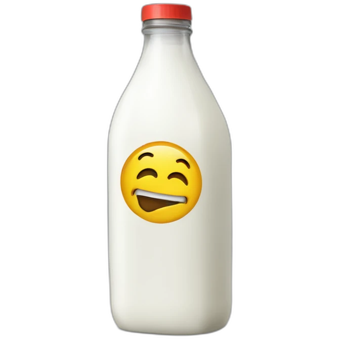 do not drink sign on milk bottle emoji
