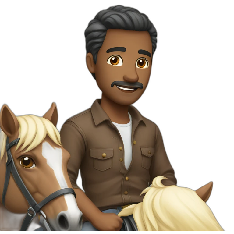 Homem no cavalo emoji