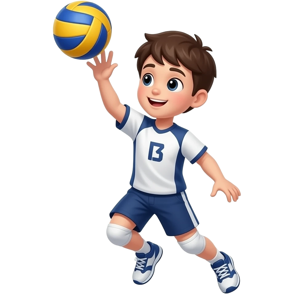 teen boy play volley ball emoji