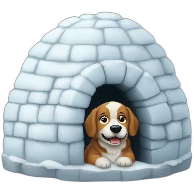 igloo this is fine dog emoji
