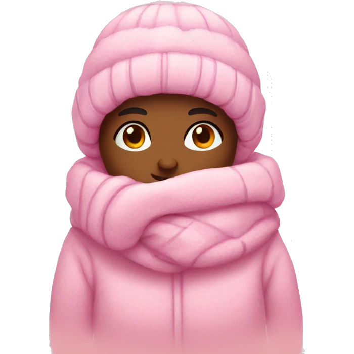 cozy pink winter emoji