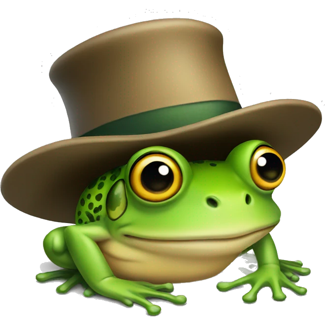 frog with a hat emoji