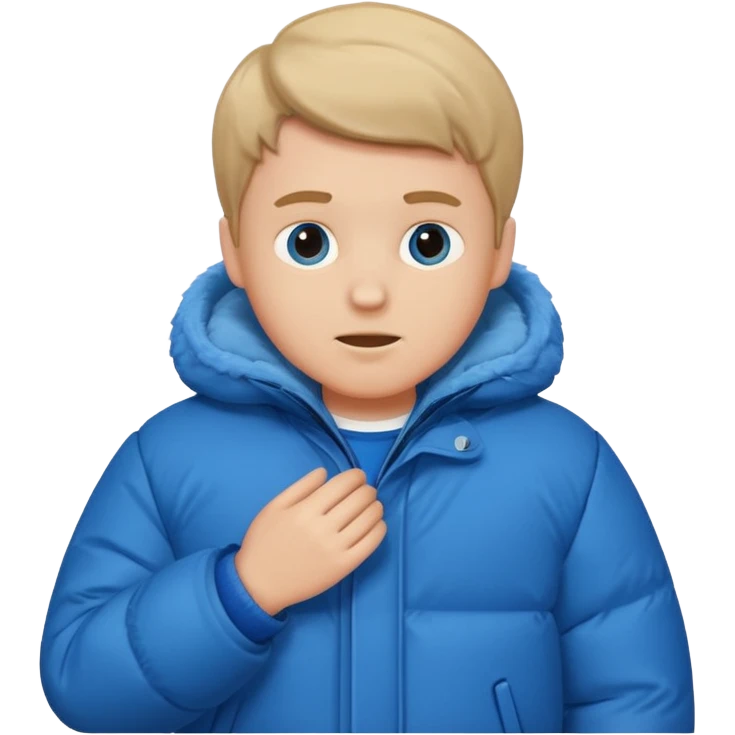 emoji- of a white boy putting on his coat emoji