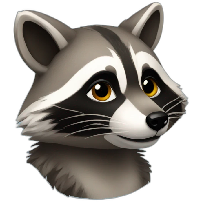 Raccoon fancy emoji