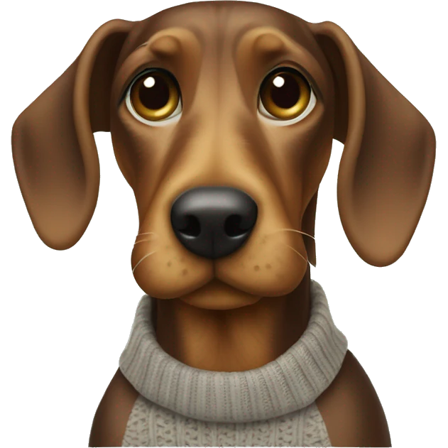 Dackel mit Pullover emoji